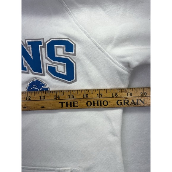 Detroit Lions Womens Hoodie Antigua Full Zip Sweatshirt White Size M NFL - Picture 9 of 9